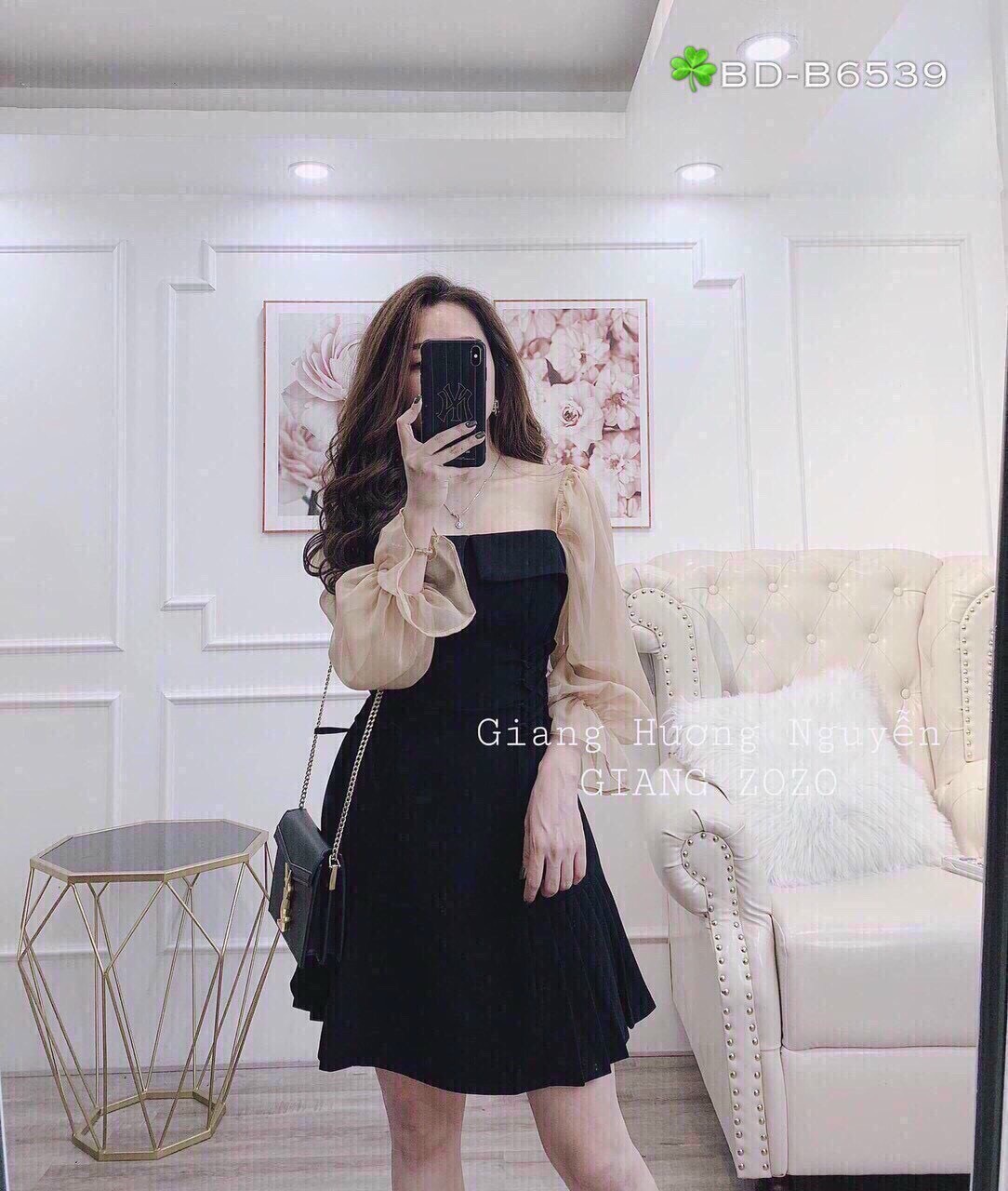 ĐẦM TIỂU THƯ CHẤT KATE TAY BỒNG DÀI, DÁNG XÒE DỄ THƯƠNG
