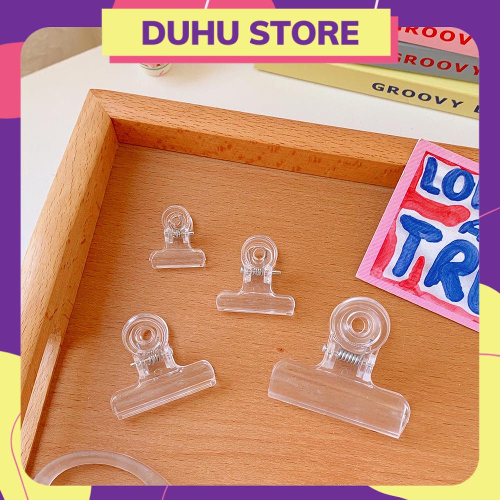 Kẹp giấy trong suốt, kẹp tài liệu cute, kẹp giấy note dễ thương duhu gb04