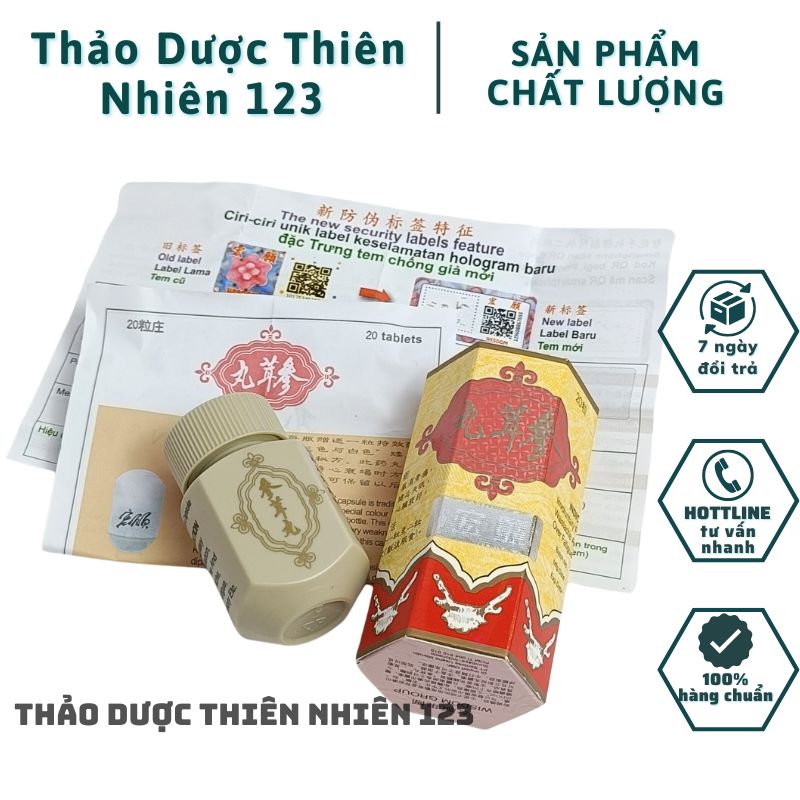 Sâm nhung hoàn đỏ 20 viên – hỗ trợ t.ăng cân dành cho người g.ày