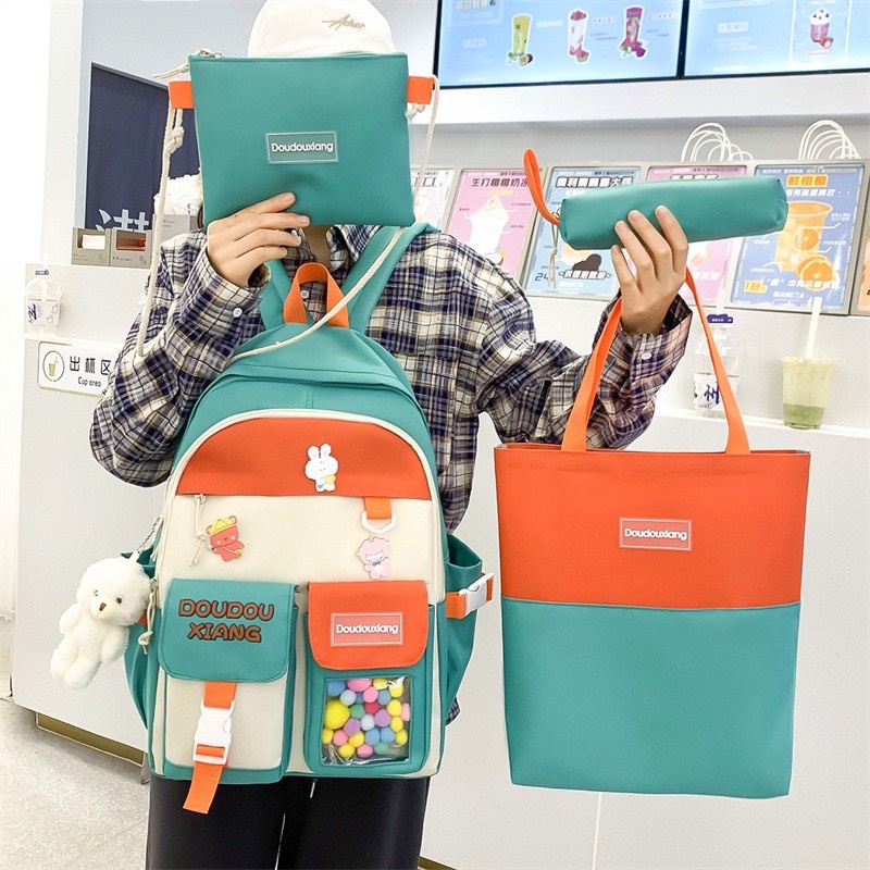 Balo 4 món thời trang sinh viên học sinh - DouDOU