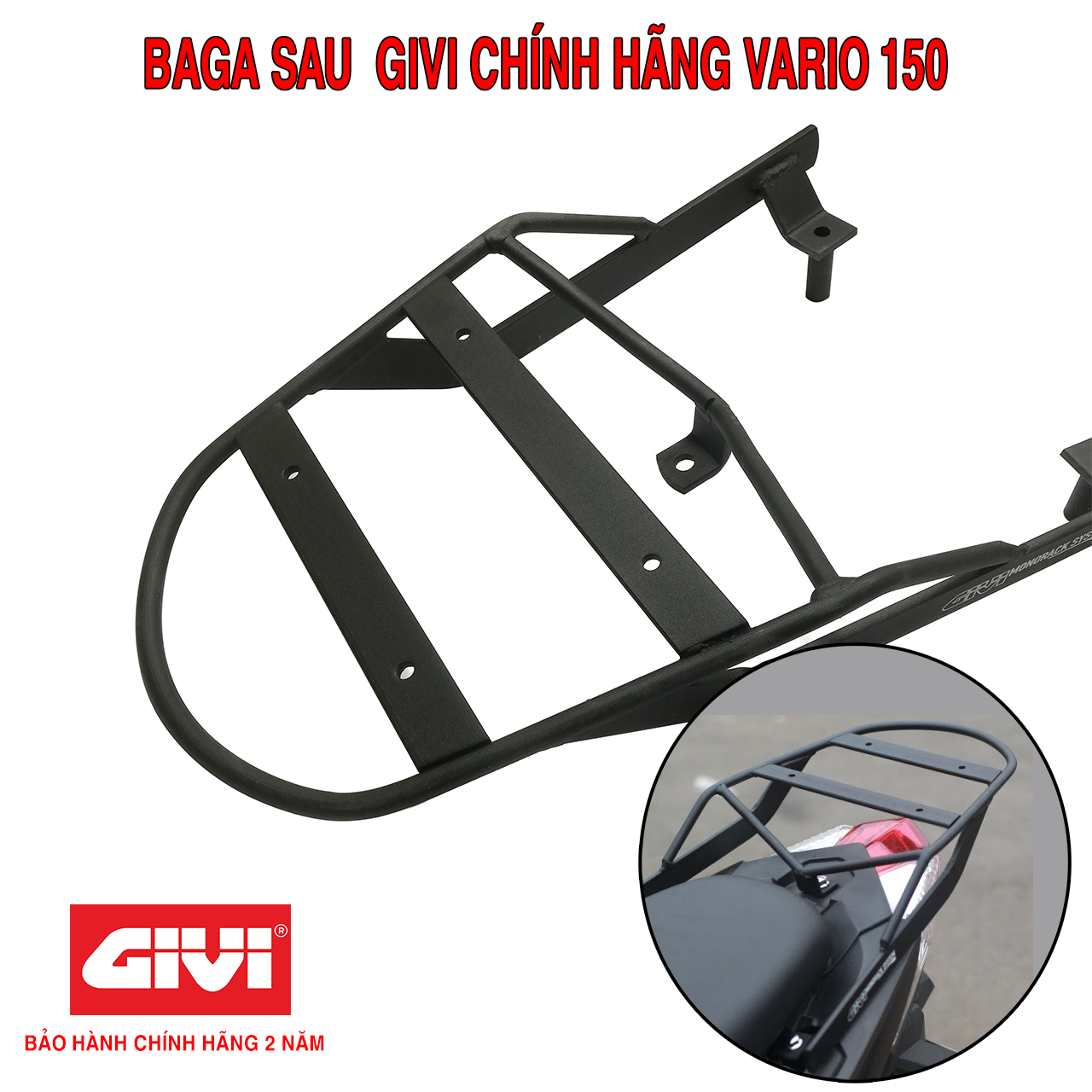 Baga Sau Givi Vario 150 Chịu Lực Cao Chính Hãng - Bảo Hành 2 Năm
