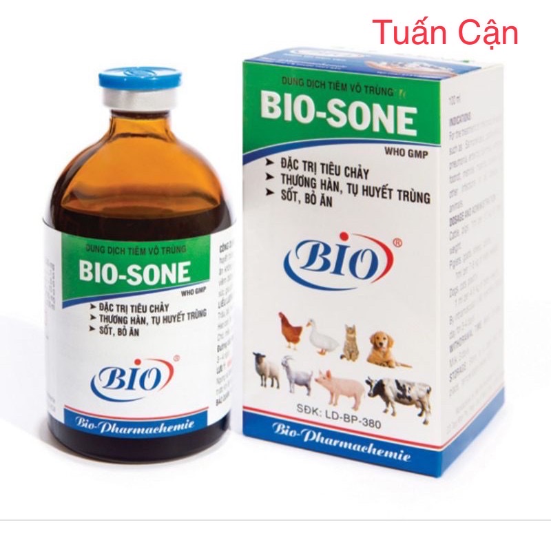 Bio Sone(20ml-100ml) Hen khẹc, khò khè, phân xanh, phân trắng, viêm phoi, ho tho, sốt bỏ ăn
