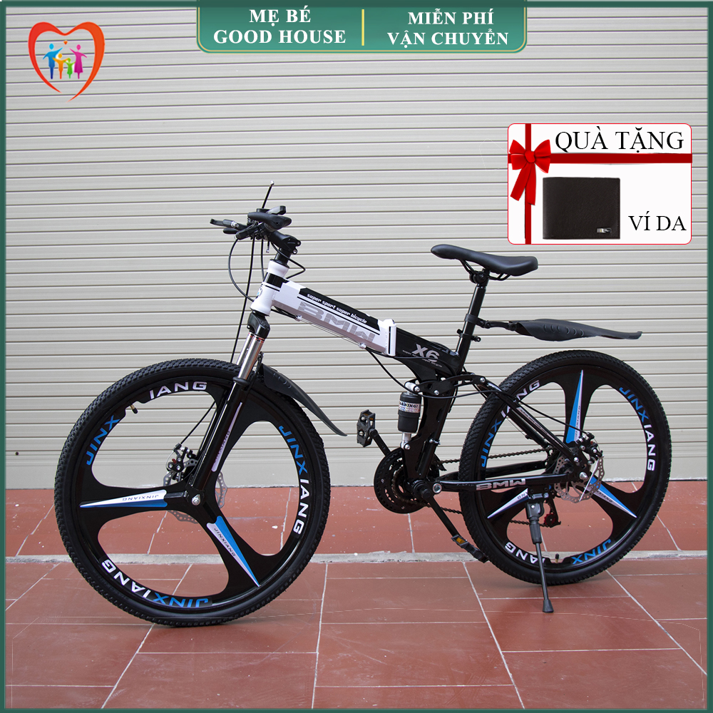Xe đạp thể thao, xe đạp địa hình BMW gấp gọn mâm đúc, khung thép siêu bền, phanh đĩa 7 cấp độ, phù hợp với mọi lứa tuổi cả nam và nữ. Bảo hành 3 năm lỗi 1 đổi 1 trong 7 ngày