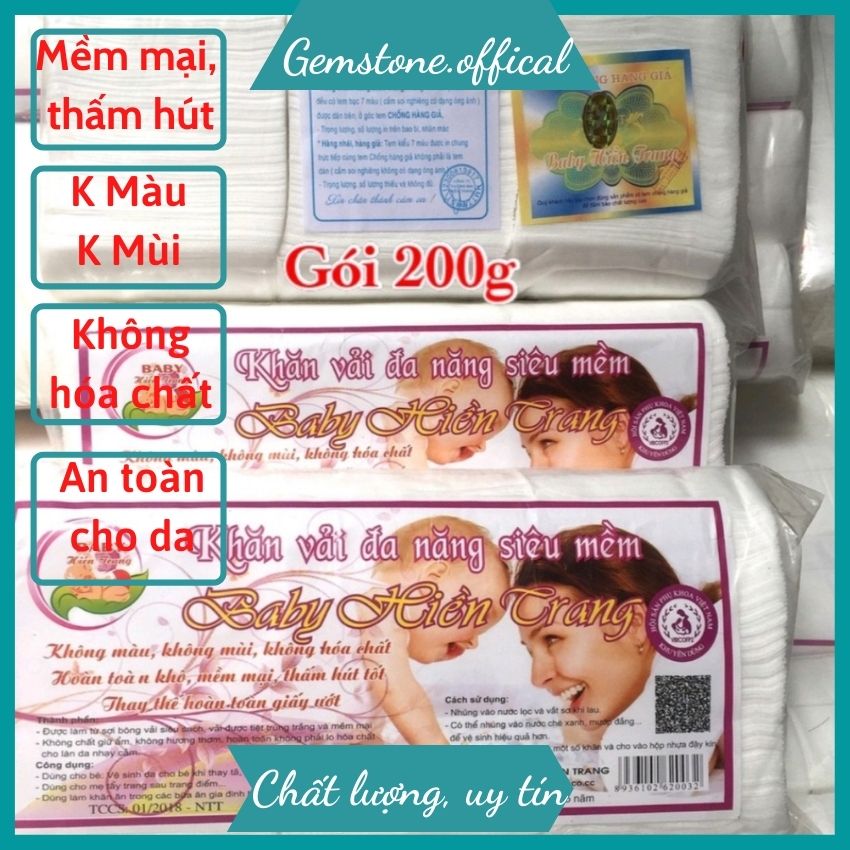 Ccombo 2 Khăn khô đa năng baby Hiền Trang -Khăn vải khô siêu mềm mại