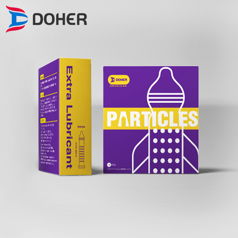 [HCM]Bao cao su DOHER Particles gân gai cổ thắt 3in1 Hộp 3 cái