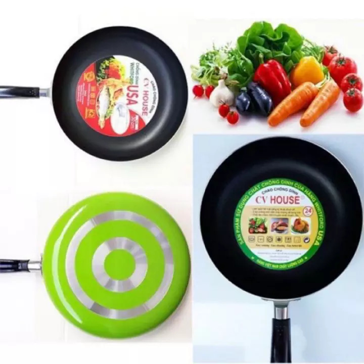 Chảo chống dính KYOTO 24cm cao cấp màu xanh lá