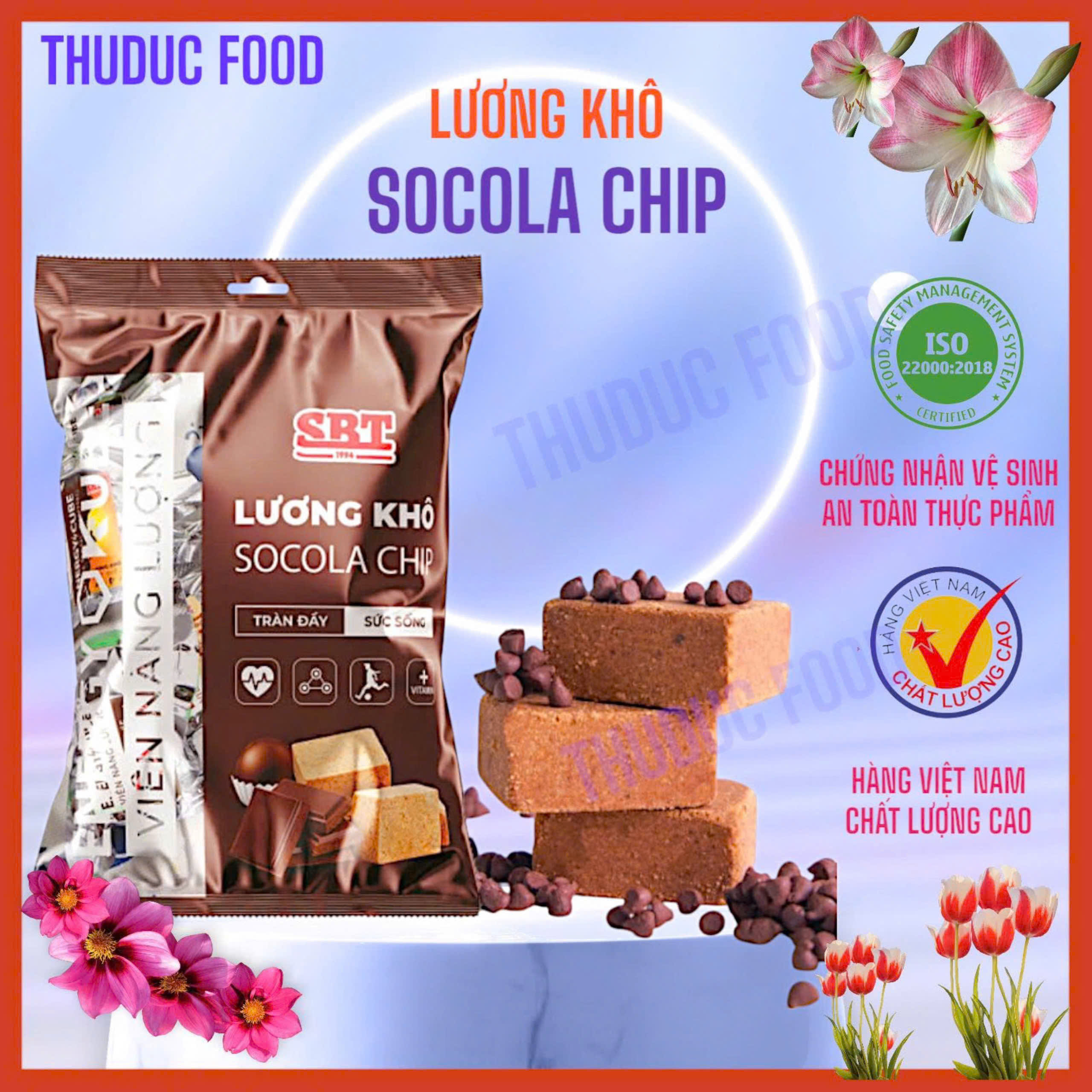 1 kg Lương khô Socola, thương hiệu SBT, hương vị thơm ngon, xuất xứ Việt Nam