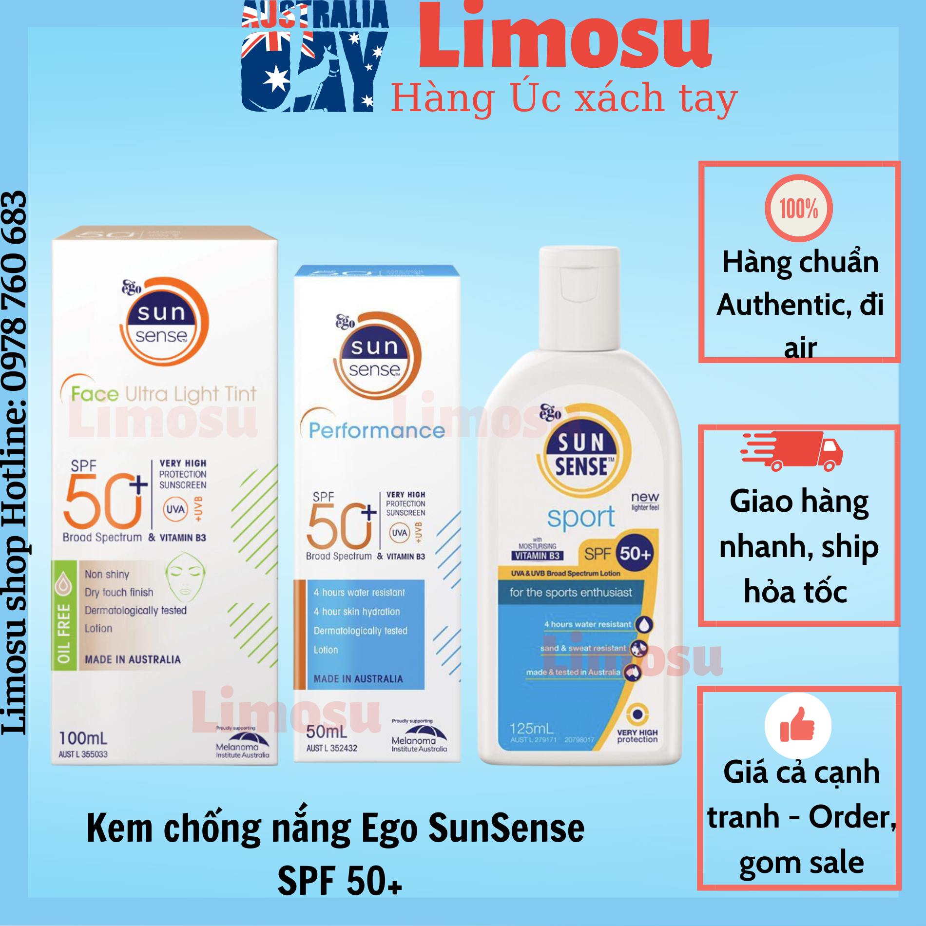 Kem chống nắng dưỡng ẩm dịu nhẹ với Vitamin B3 Ego Sunsense SPF 50+