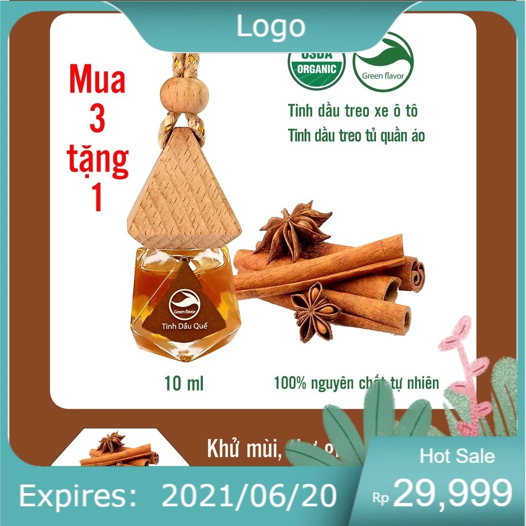 Tinh dầu quế dạng treo xe - 10ml