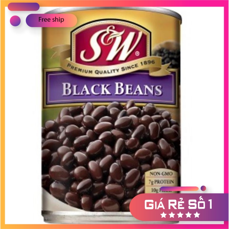 Đậu Đen Đóng Hộp Hiệu S&W Black Beans 425g