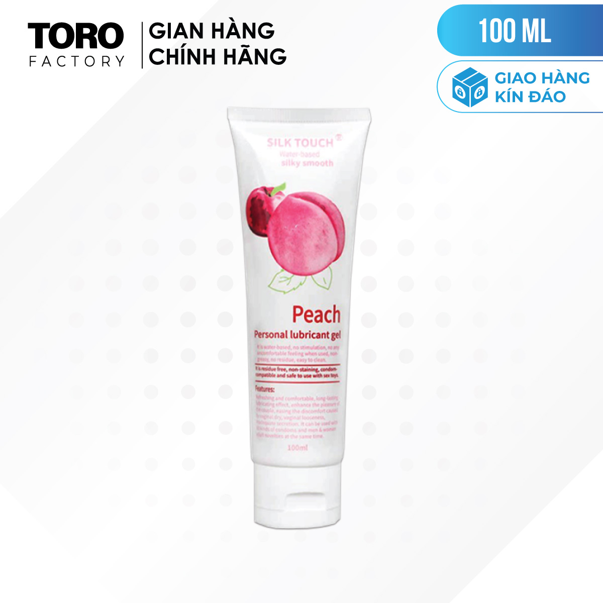 Gel bôi trơn hương đào Silk Touch - Chai 100ml | TORO FACTORY