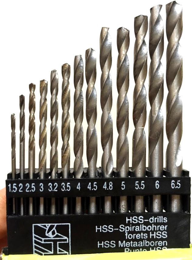 Bộ mũi khoan xoắn 13 món bằng thép gió HSS siêu cứng (có hộp đựng)