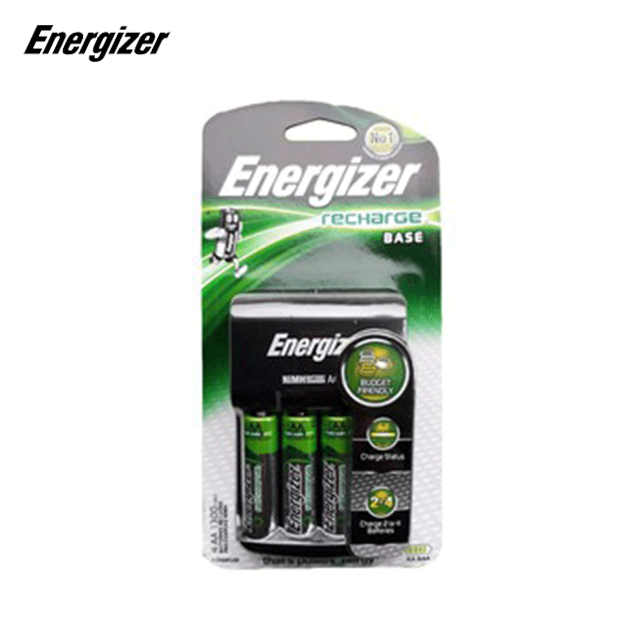 Máy sạc pin energizer chvc4 base - có 4 cổng sạc aa-aaa, kèm 4 viên pin sạc aa 1300mah - hàng chính hãng