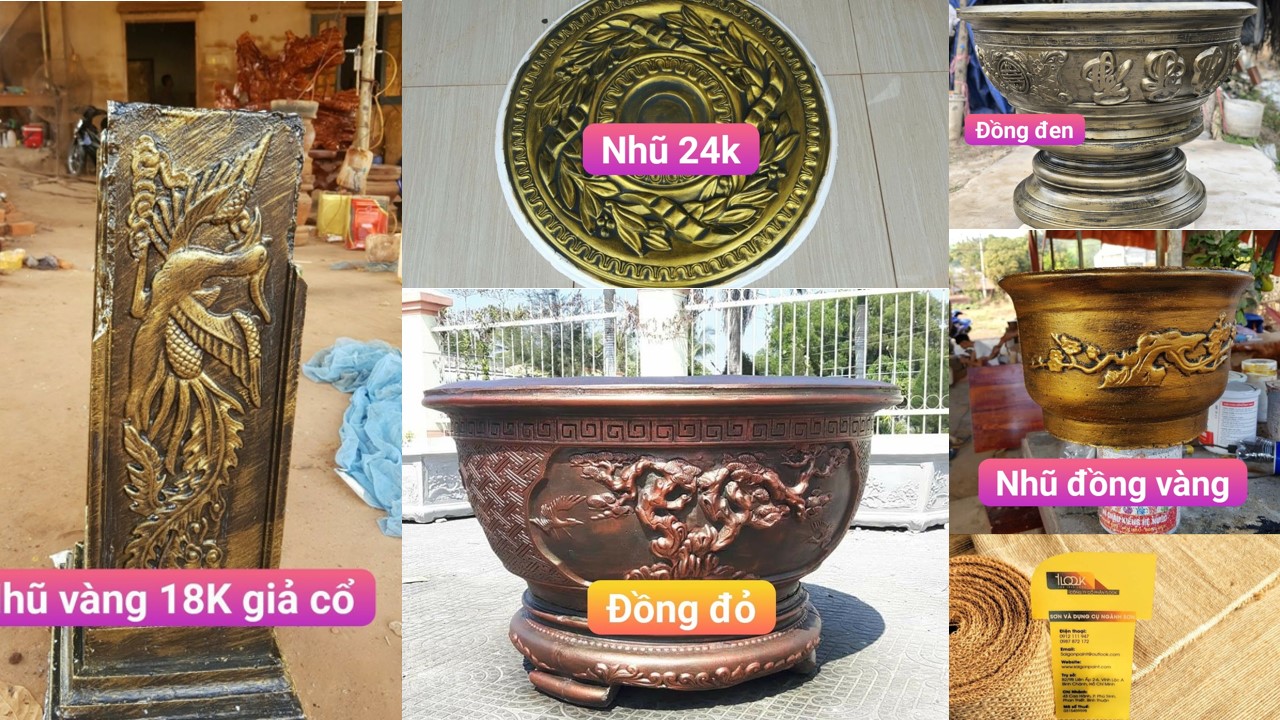 COMBO SƠN GIẢ CỔ CHO TƯỜNG, SƠN GIẢ CỔ CHẬU KIỂNG HỆ NƯỚC