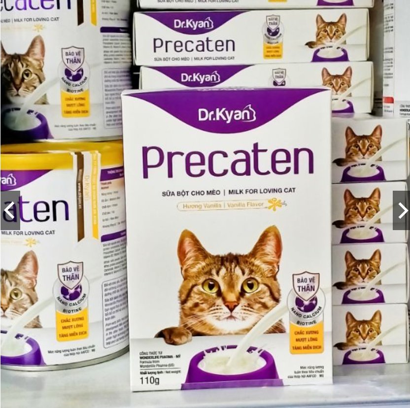 Sữa bột Dr.kyan cho mèo bầu, mèo con bổ sung khoáng vitamin canxi dinh dưỡng - hộp giấy 110gr