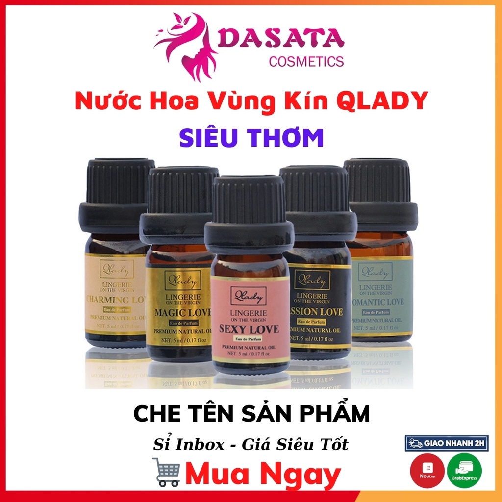 Nước hoa vùng kín nữ qlady 5ml cô bé thơm lâu 8h chính hãng bím bim bim sạch thơm