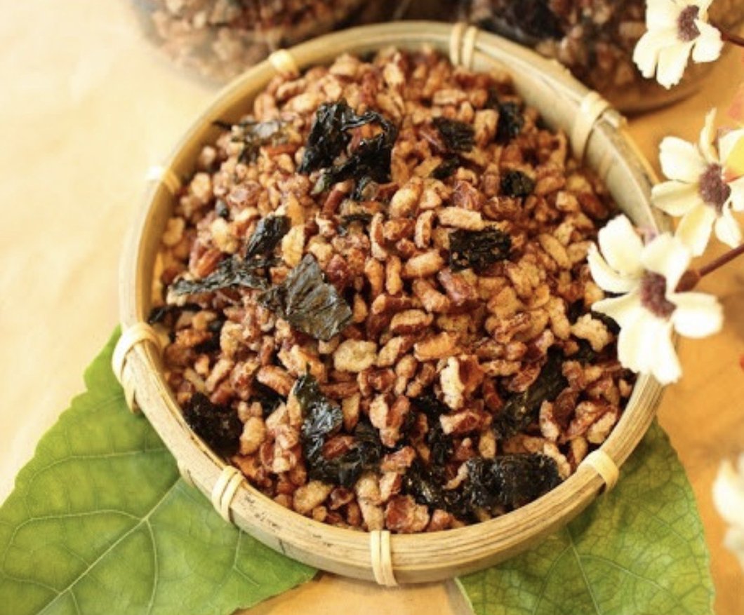 1kg gạo lứt sấy rong biển giảm cân ăn chay.