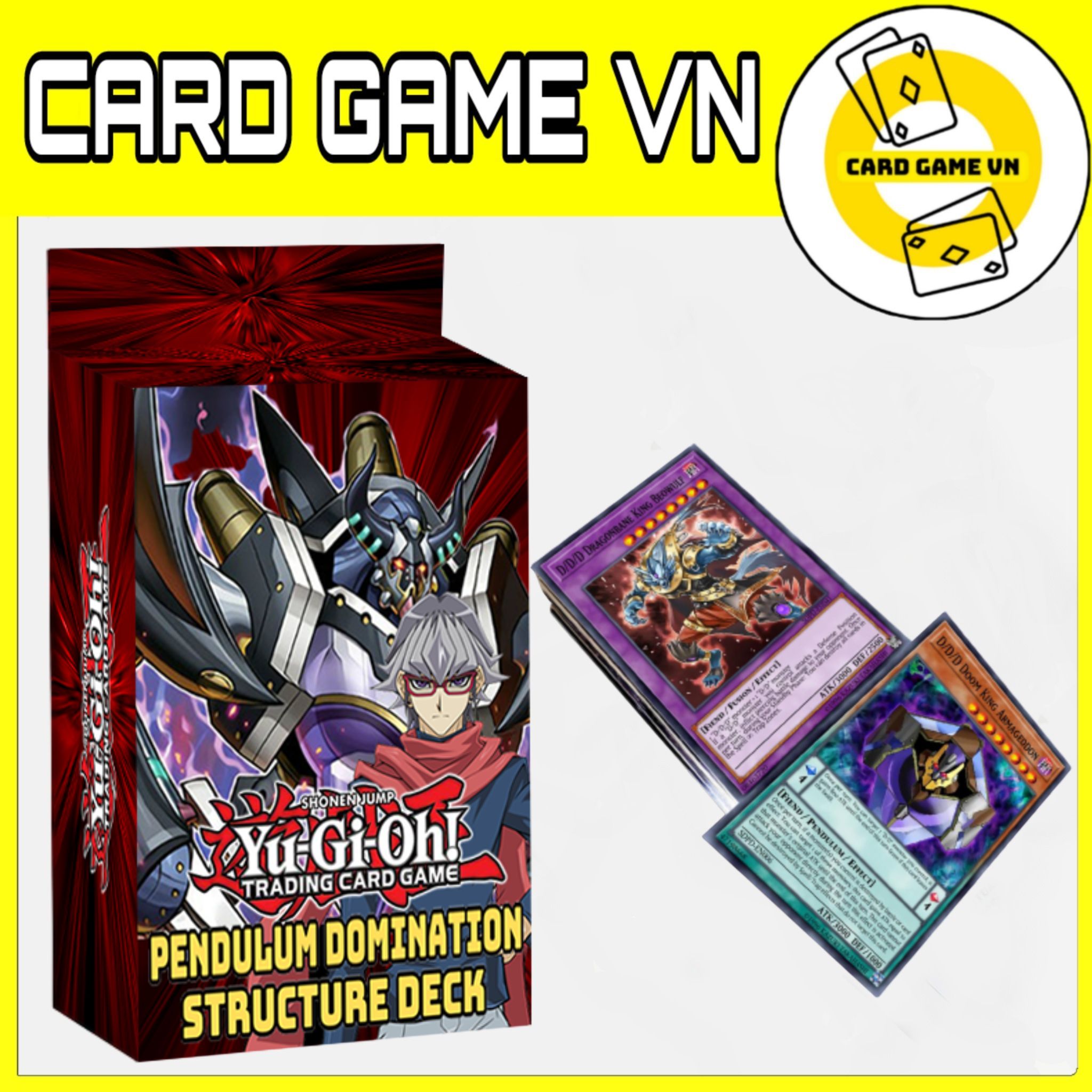 [BÀI IN] Bài YuGiOh - Hộp Thẻ Bài FullBox - Bộ 45 lá bài Structure Deck Pendulum Domination - D/D/D Deck - Card Game VN