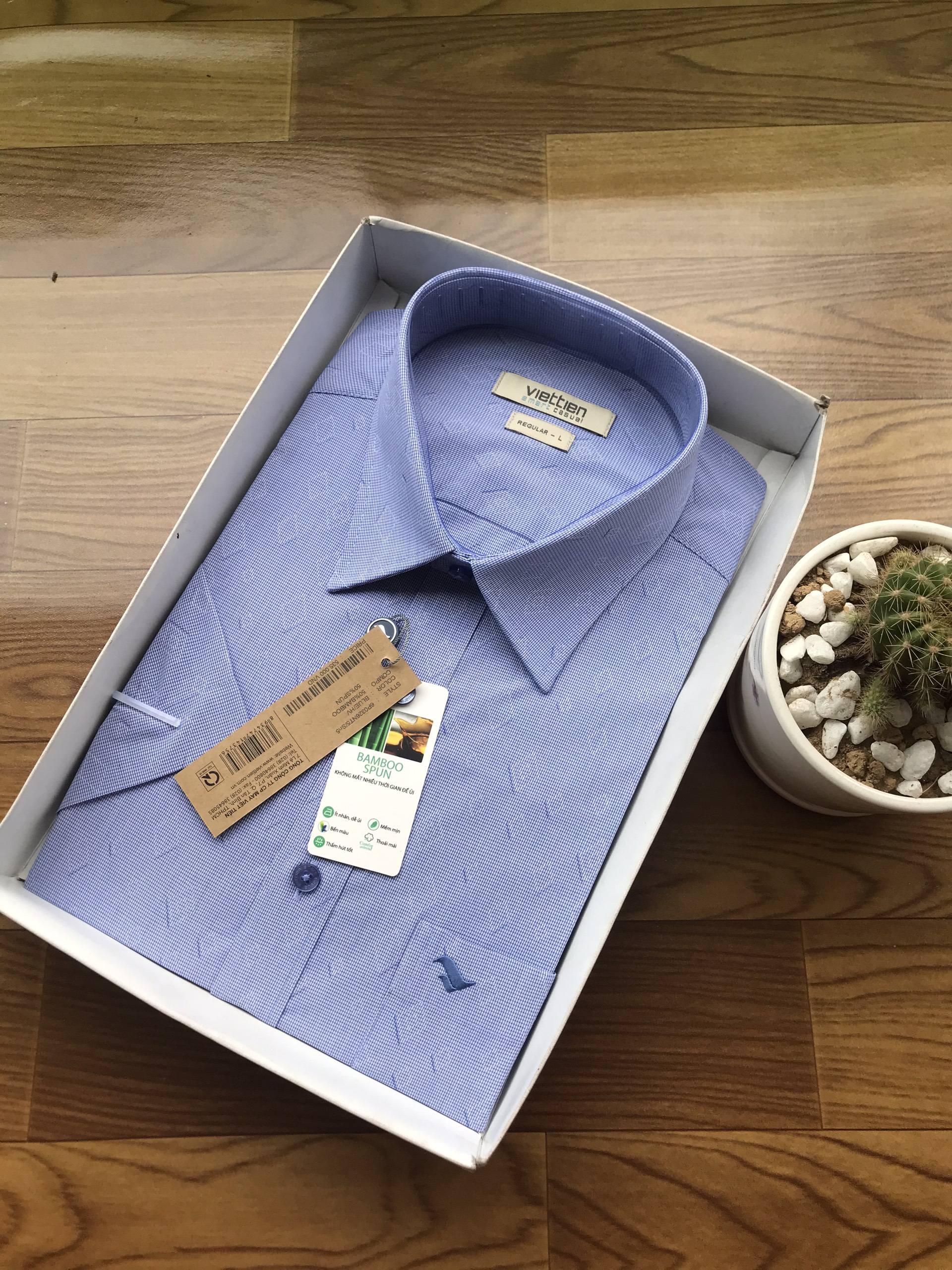 Áo sơ mi Việt Tiến ngắn tay