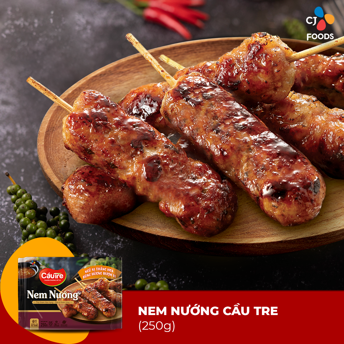[HCM_HN] Nem nướng Cầu Tre gói 250g/400g