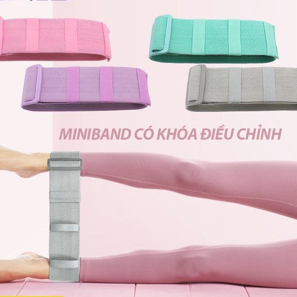 Dây miniband tập mông Aolikes Dây kháng lực vải đàn hồi có khóa điều chỉnh Gym 34 A-3606