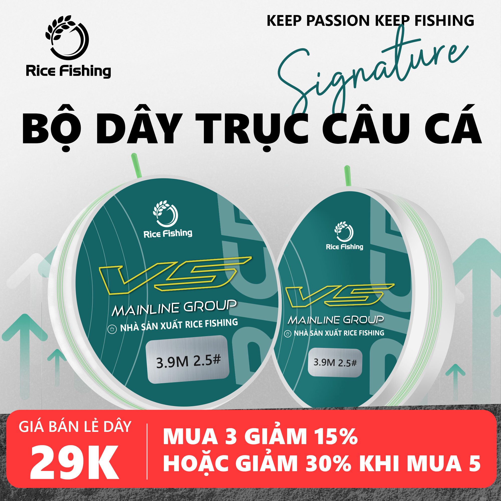 Dây trục câu đài buộc sẵn cước câu cá tàng hình phụ kiện câu đài DC-21