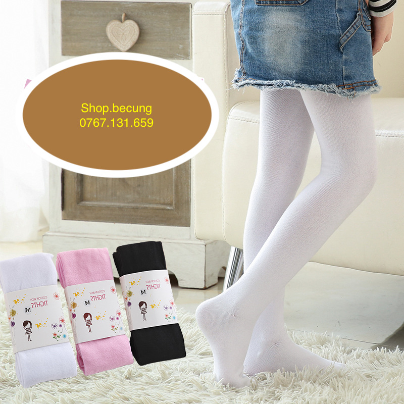 Quần Tất Cotton Phong Cách Công Chúa Cho Bé Gái Hàng Nhập Cao Cấp Size 3-11 Tuổi