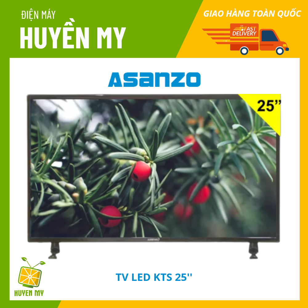 Tivi Led Asanzo 25 inch Model 25S200T2 (HD, HDMI, VGA, AV, Truyền hình số mặt đất, Âm Thanh Vòm Ảo Dolby, Màu đen) - Tivi Giá Rẻ - Bảo Hành 2 Năm