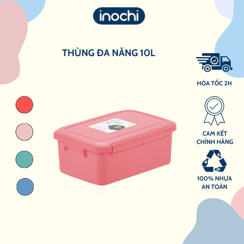 Thùng đa năng trẻ em Notoro 10L - Thùng đựng đồ chơi trẻ em, Thùng đựng đồ gia đình - Thân thiện và Tiện dụng - Hàng chính hãng INOCHI - Tiêu chuẩn Nhật Bản
