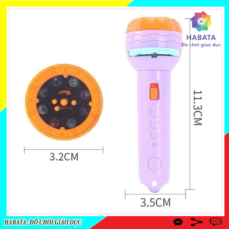 Đèn pin chiếu hình 80 hình động vật ngộ nghĩnh đồ chơi thông minh cho trẻ