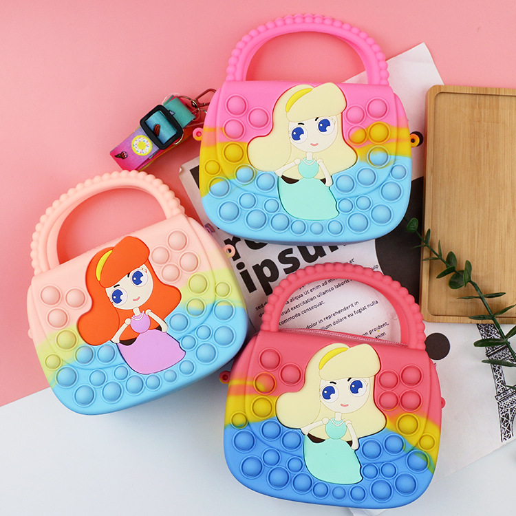Túi mini hoạt hình công chúa silicone bqshop