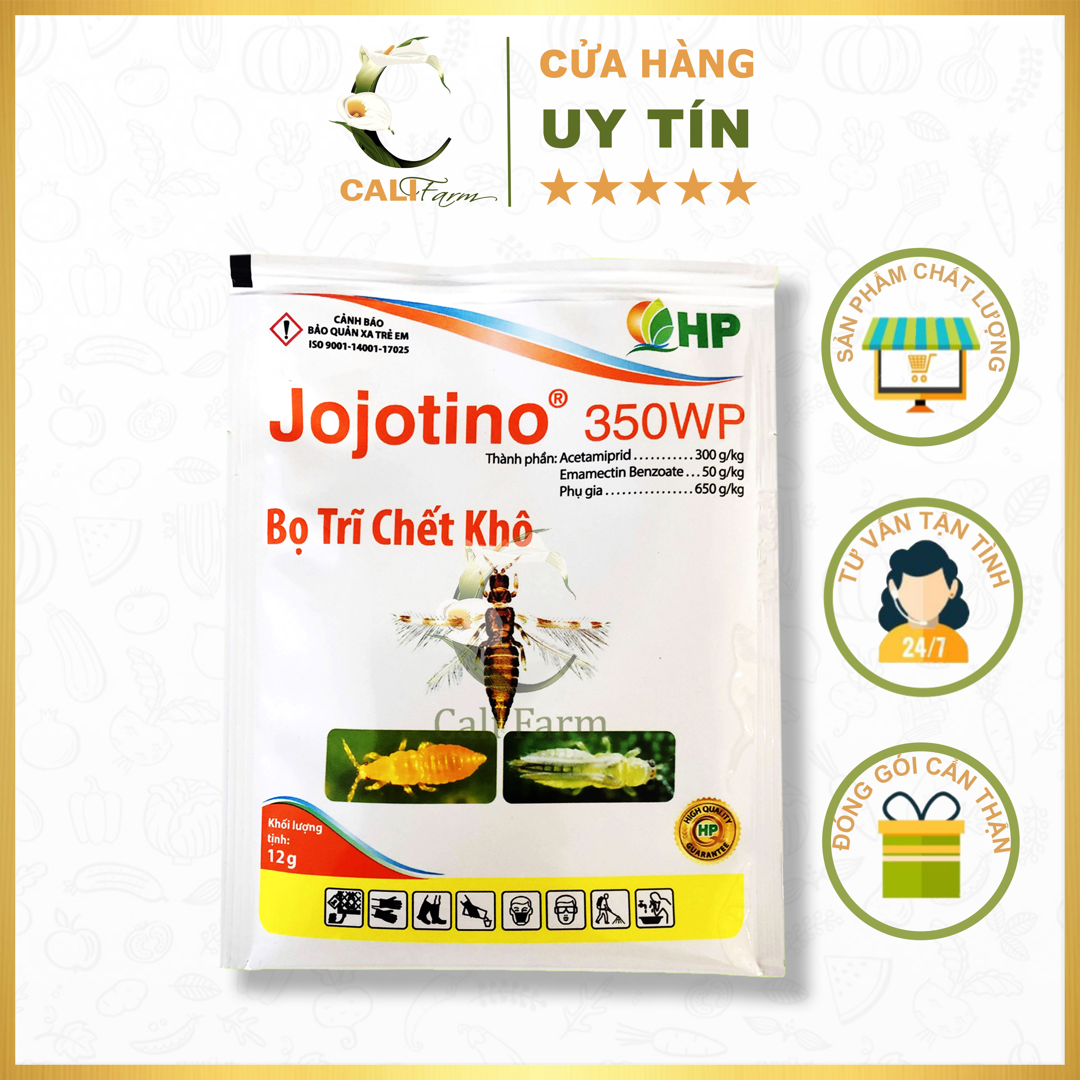 Chế phẩm diệt bọ trĩ Jojotino 350WP 12g