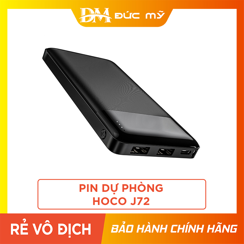 Pin dự phòng j72/10000mah 2 cổng ra hoco j72 dung lượng 10.000 mah 2 cổng ra cao cấp phân phối bởi đức mỹ store