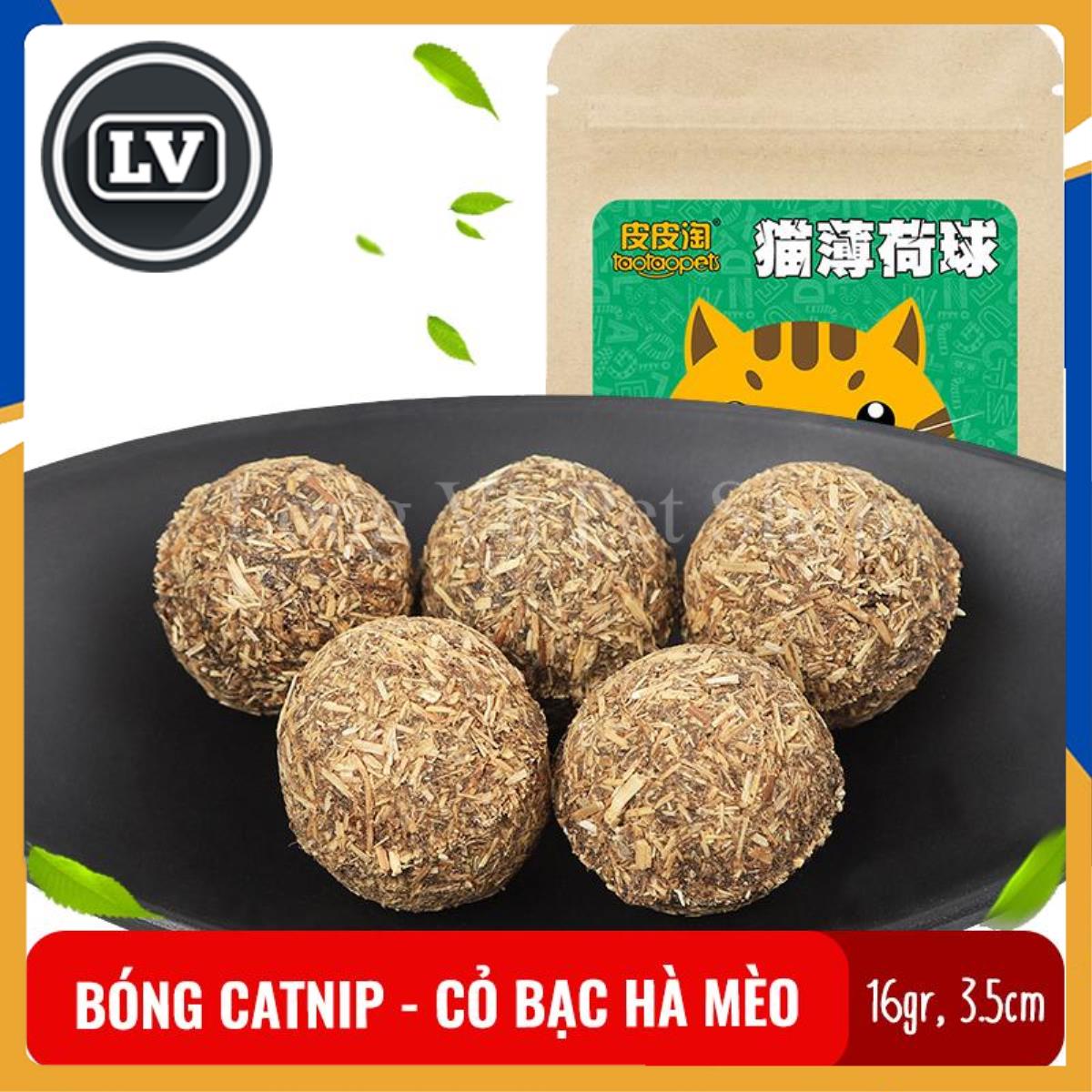 Bóng Catnip cho mèo, đồ chơi bóng catnip, bạc hà mèo, Catmint thư giãn cho mèo Long Vũ Pet Shop