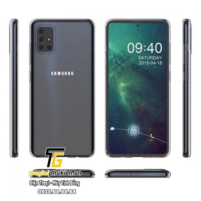 Combo kính cường lực và ốp lưng silicon dẻo trong Samsung Galaxy M51