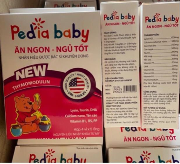 Siro Pediababy hỗ trợ tiêu hóa cho bé ăn ngon ngủ tốt - Hộp 20 ống