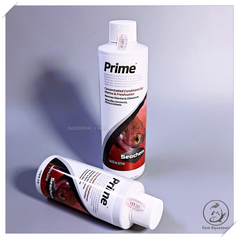 Khử độc nước hồ cá tép seachem prime 100ml - khử clo nước máy, cloramin, amoniac, no2, no3, kim loại nặng