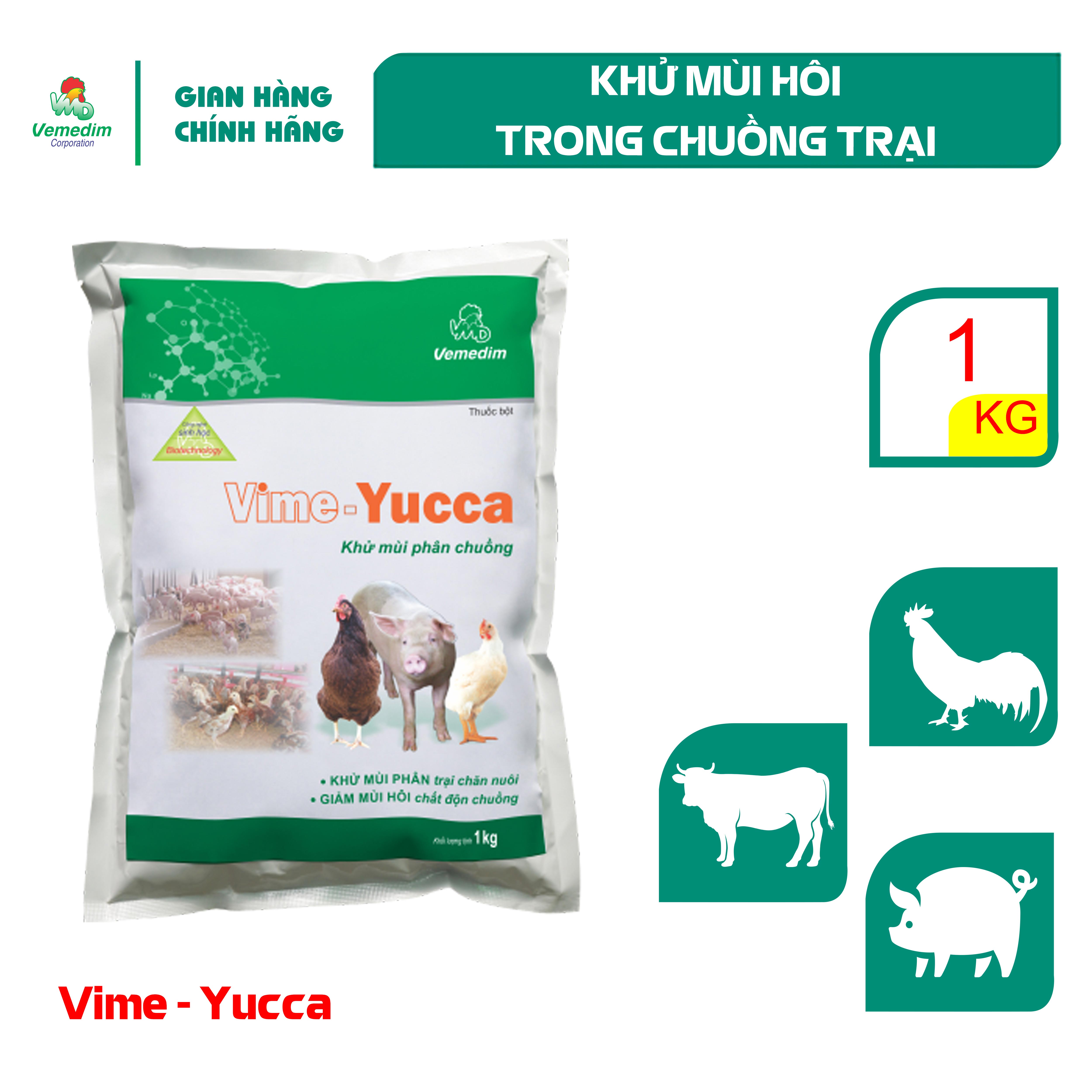 "Hoàn tiền đến 10%" Vemedim Vime-Yucca Khử mùi hôi trong chuồng trại, gói 1kg