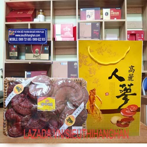 Nấm Linh Chi Núi Đỏ thơm Hàn Quốc Đóng Giỏ 1kg