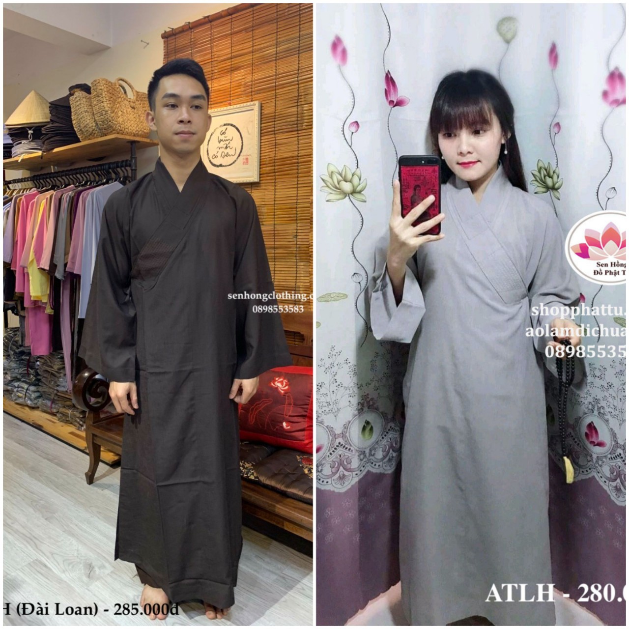 ÁO TRÀNG PHẬT TỬ ĐI CHÙA ÁO PHÁP ĐÀI LOAN ÁO CHOÀNG CHO NAM NỮ