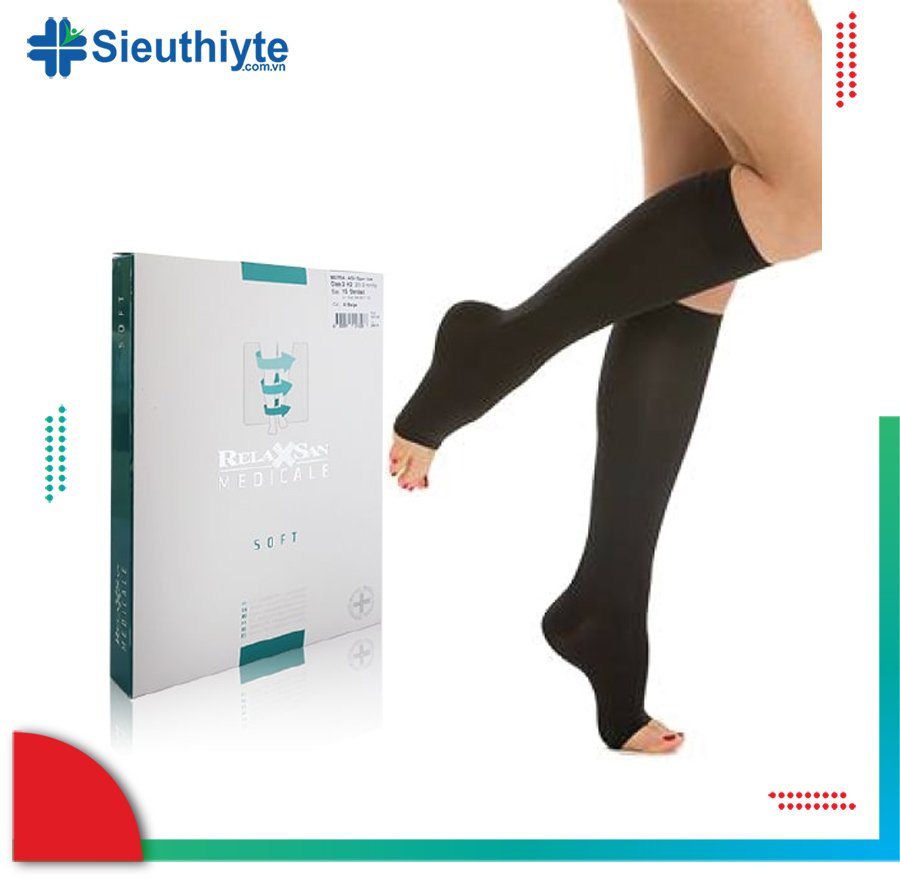 Vớ điều trị suy tĩnh mạch gối hở ngón Class II Microfiber Soft Art.M2150A