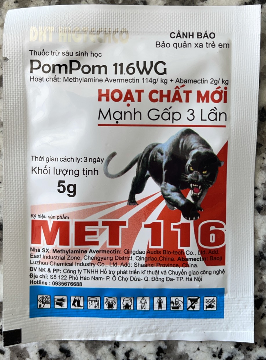 Thuốc Trừ Sâu Sinh Học Met 116 - Chuyên Trừ Bọ Trĩ - Các Loại Sâu - Gói 5g