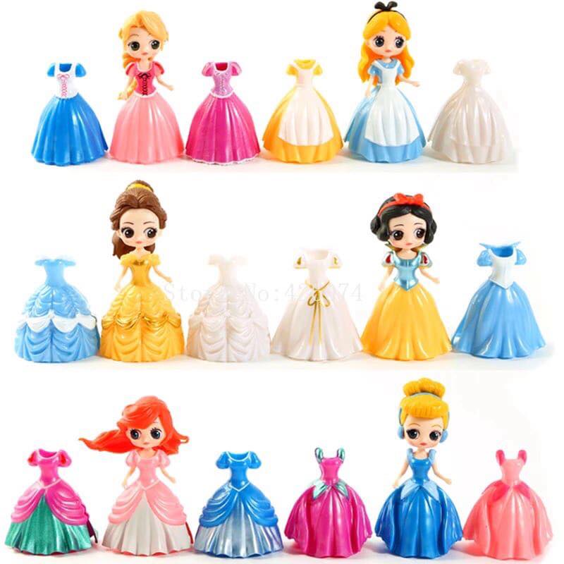 Set công chúa thay váy bao gồm 6 công chúa và 12 váy  Babyponyshop  Đồ  Chơi An Toàn Cho Bé