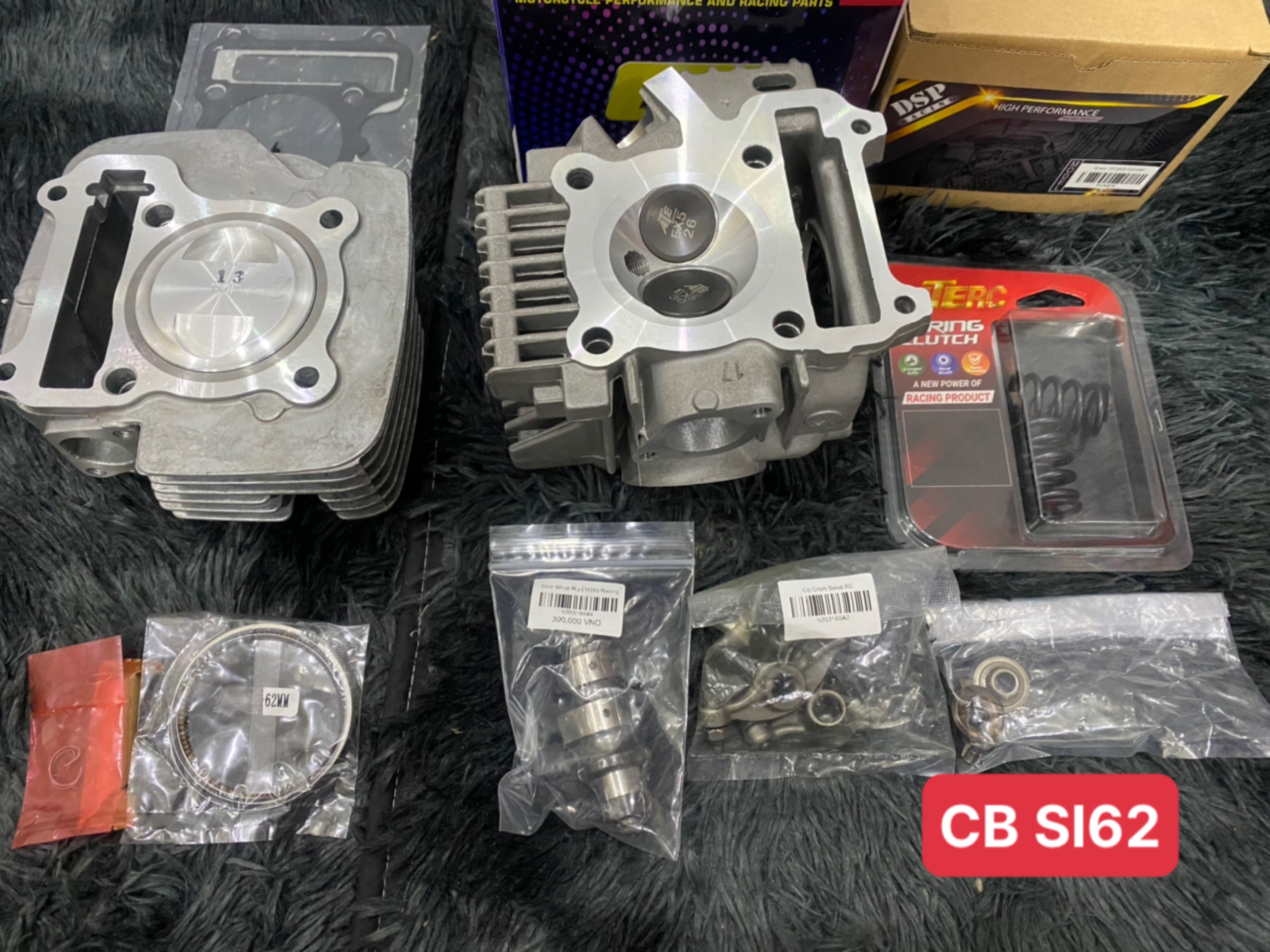 Combo đầu lòng sum racing sirius 110 , jupiter 110 cho cấu hình 62 đầu sum xupap 26-30 ta racing