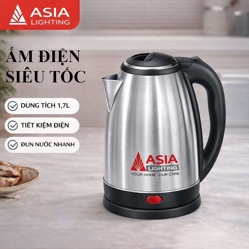 Asia City Mart Vn Electric Kettle - Inox 304 / Glass - Quick Heating, Safe, Genuine - 4