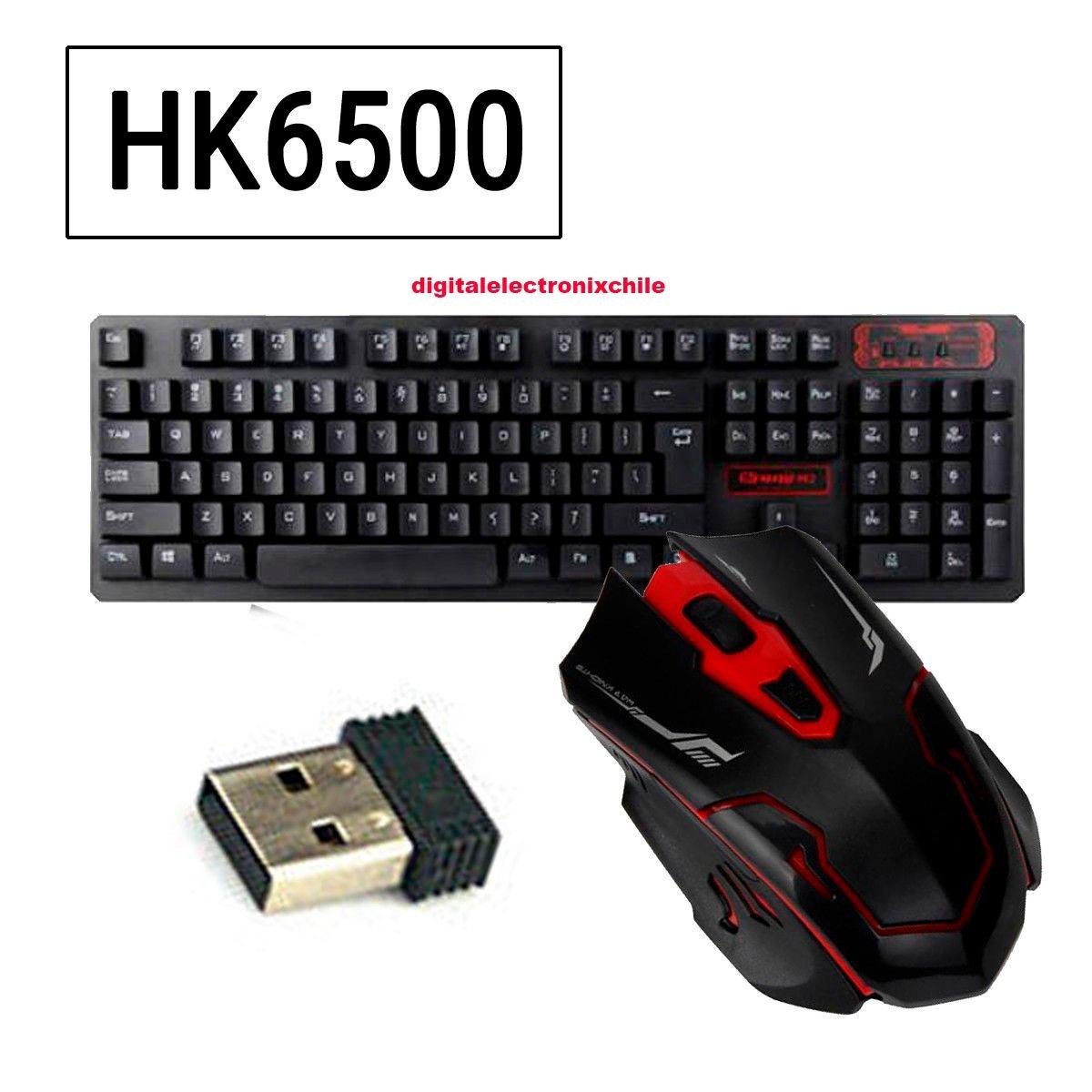 Bộ bàn phím và chuột không dây hk6500 chuyên game
