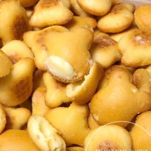 Bánh gấu nhân kem thiên hồng 100gr_ thế giới đồ ăn vặt - đồ ăn vặt hà nội