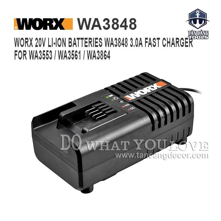 Sạc pin worx wa3848 20 v