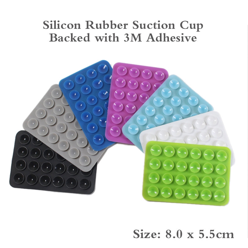 Giá đỡ điện thoại Hít chân không Silicon gắn mặt đồng hồ xe máy, mặt bàn, mặt kính, gương