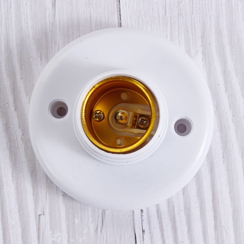 Đuôi đèn xoáy E27 Gắn Vuông Góc lên tường hoặc mặt phẳng (chưa bao gồm ốc vít) 220V 6A - Đui đèn, chui đèn E27